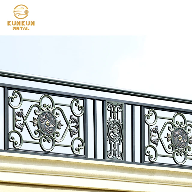New Design Building Security Privacy balcony fence WPC fence panel aluminum post composite DIY Wood Plastic garden fence