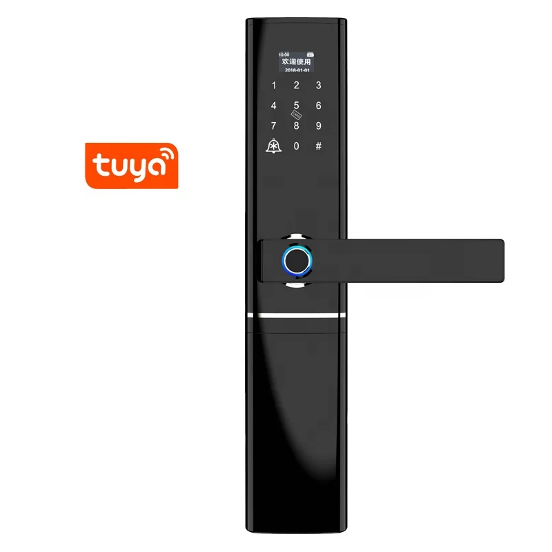 Tuya WiFi Biometric Fingerprint sensor smart Keyless Entry lock Electronic home lock work with alexa