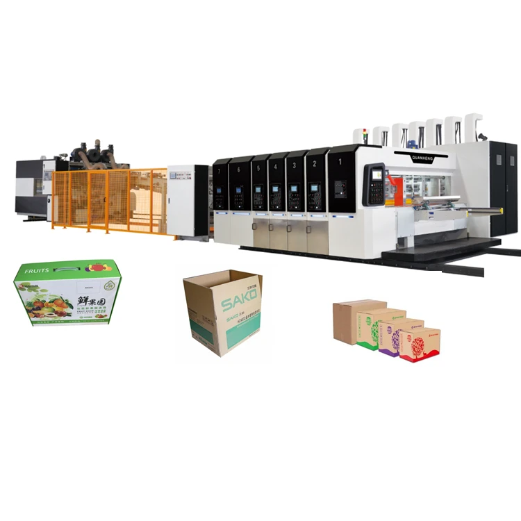 2024 Hot sales FFG flexo printer slotter rotary die cutter in line folder gluer and automatic bundling machine