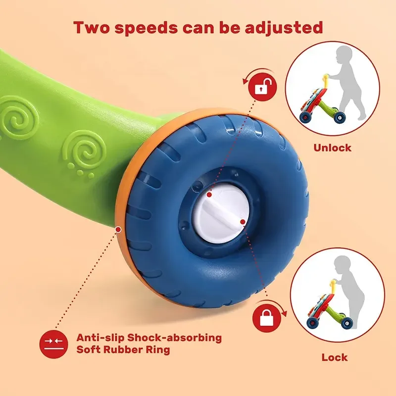 Baby Stroller Toddlers Learn To Push Walker Play Early Educational Multifunctional Learning Table Infant Musical Stroller Toy