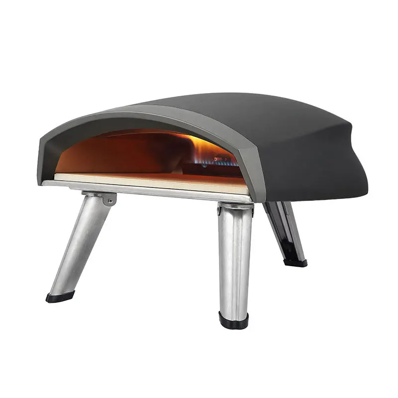 12-Inch Mini Pellet Pizza Oven Rotating Charcoal and Gas Built-In Oven for Outdoor Kitchen or Garden for Small Spaces