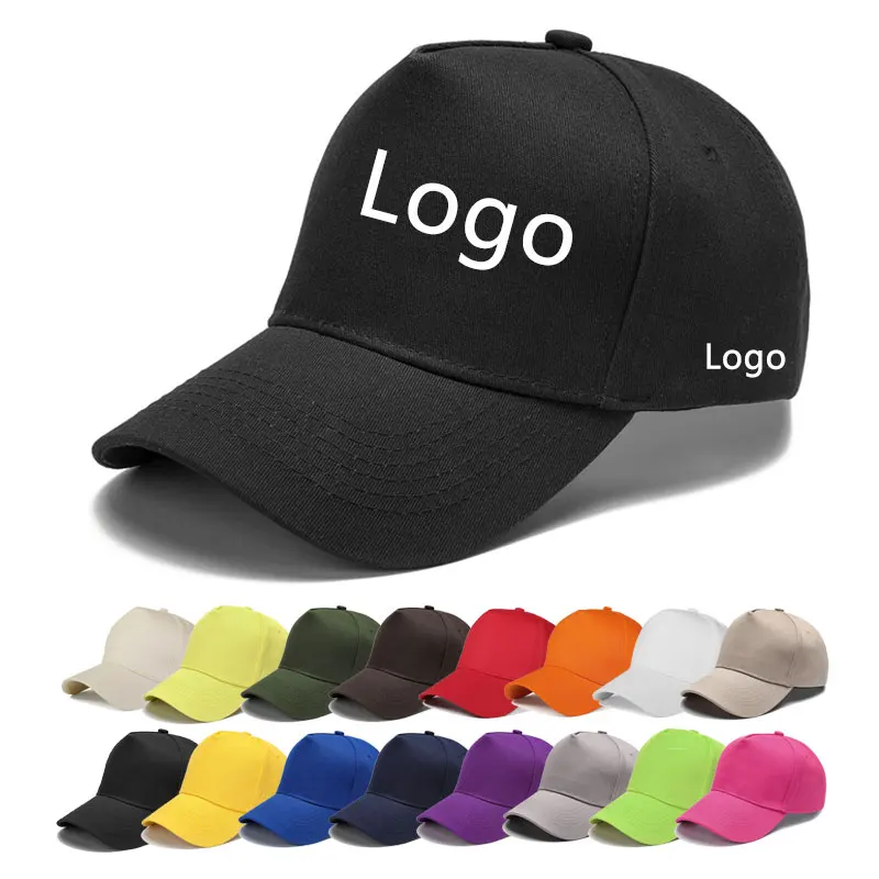 Wholesale Custom Logo 3d Embroidery 5 Panel Curved Brim Sport Hat Gorras 100% Cotton Blank Baseball Cap