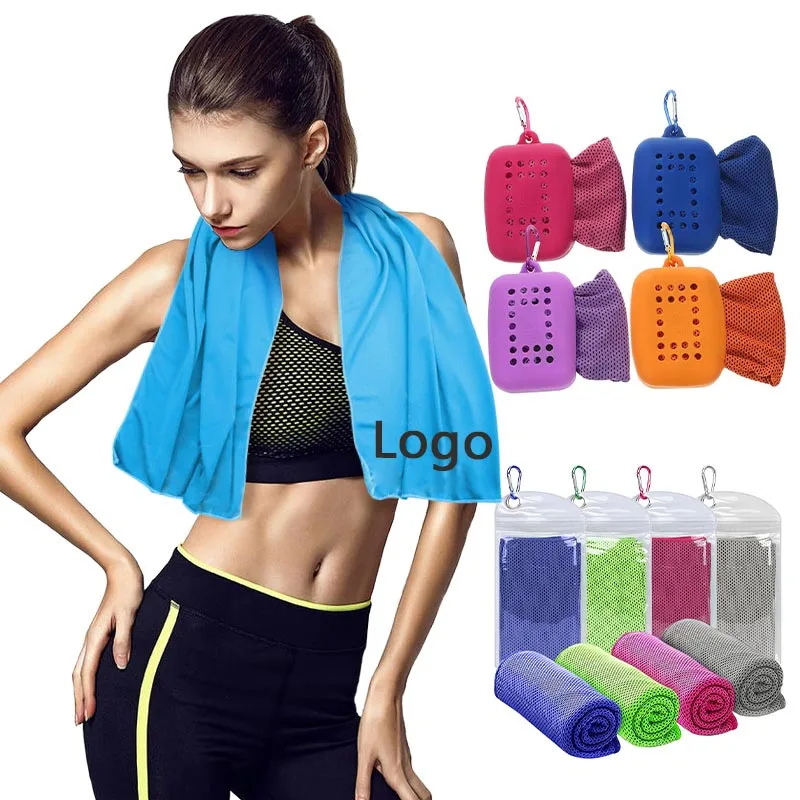 Quick Dry Instant Microfiber Cooling Gym Towels With Logo Custom Sport Towels For Neck And Face For Gym Sweat Towels Custom