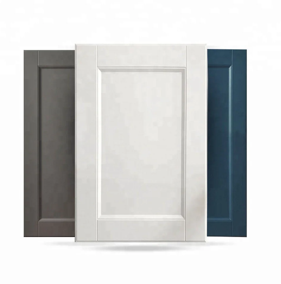 Customized Size White PVC Melamine Laminate Cabinet Door Shaker Kitchen Doors Kitchen Doors