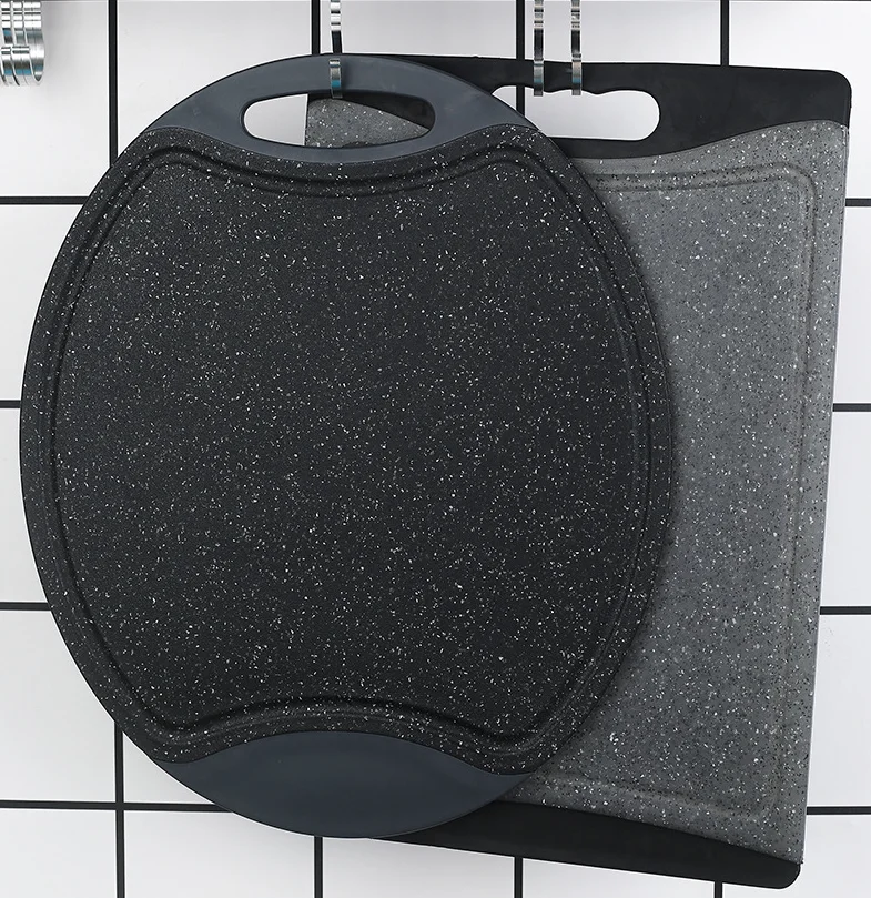 Wholesale Restaurant Household Universal Durable Grey Rectangular Round Plastic Cutting Board Chopping Board For Kitchen
