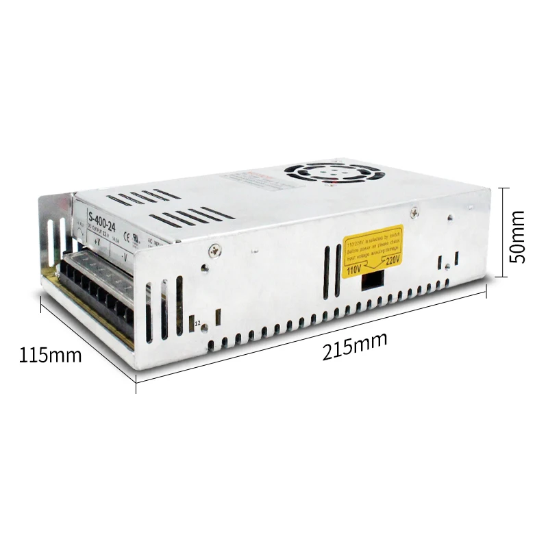 S-400-24 400W 24V 16.5A smps Brand New 110v 220v Ac Dc 12v 5volt 5v 20a 12v 10a 120w Power Supply 12v 10a For Led Strip