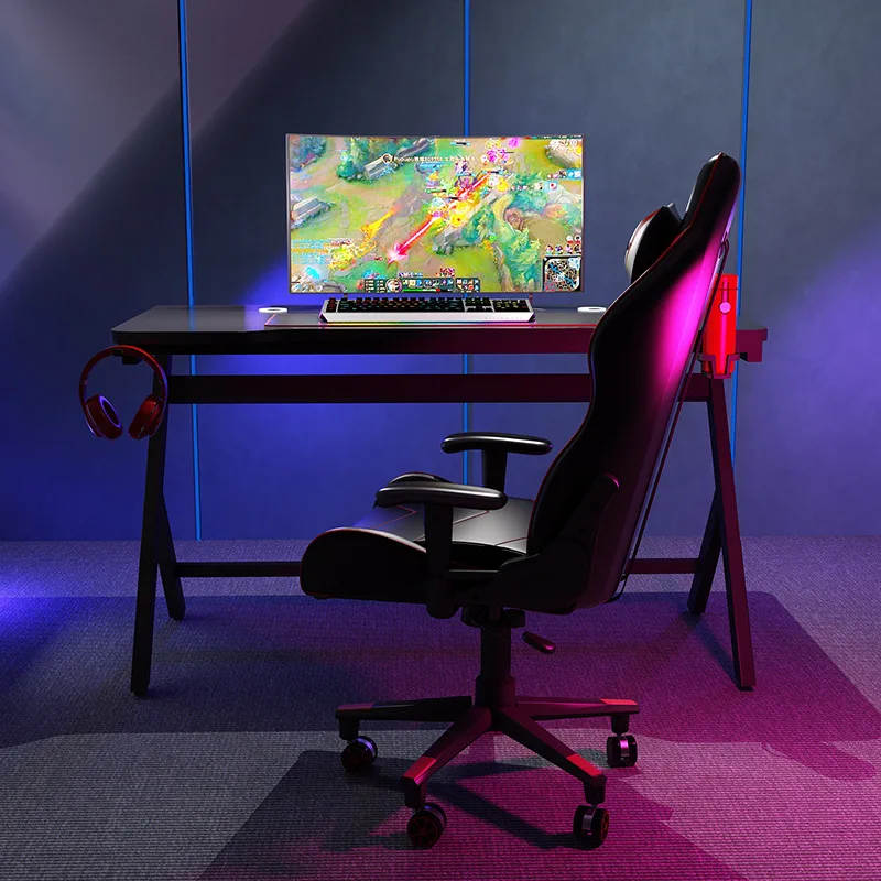 gamer desk Home Office Wholesale Table computer game Z-Shaped leg Computer Desk With LED light  Gaming Desk