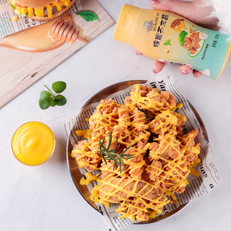 Mckieht Famous 350g Honey Mustard  Flavor Sauce Food Supplier Spring Roll Sauce Korean BBQ Sauce