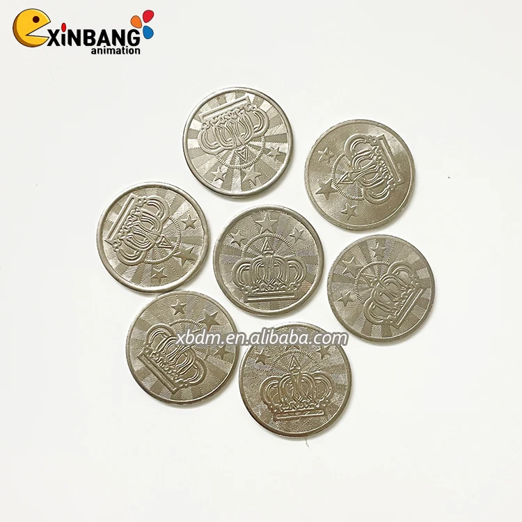 Design and customize various specifications of metal brass gold and silver arcade game tokens