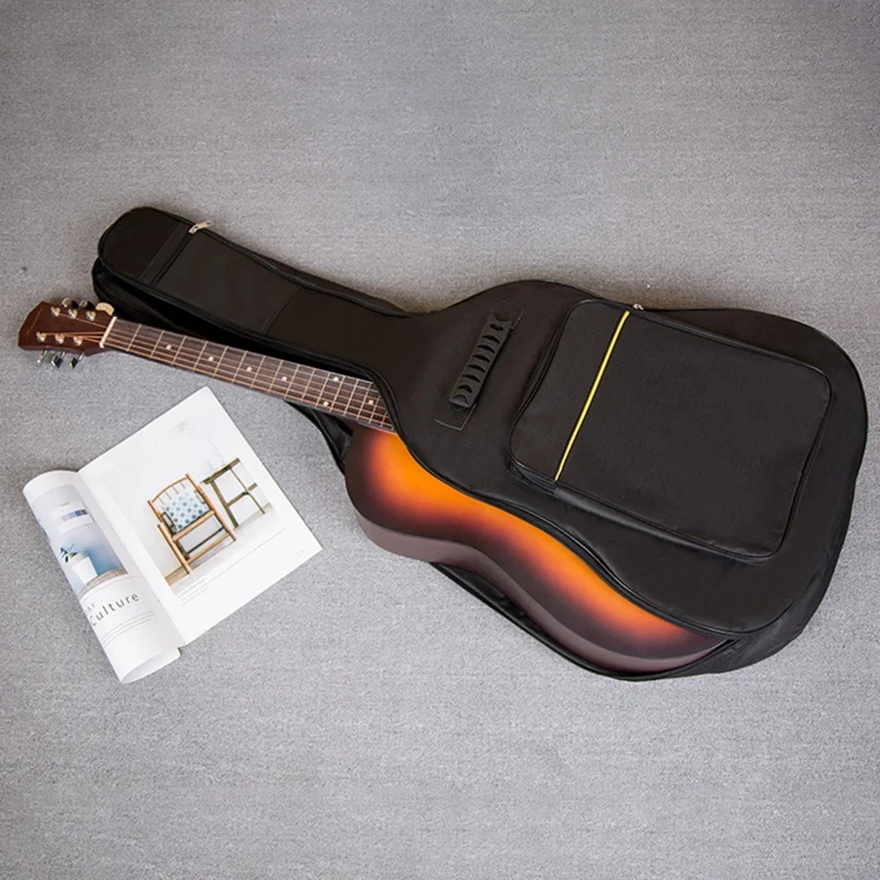41Inch Guitar Bag Backpack Waterproof Bags Rip-stop Oxford Nylon Double Strap Padded Black Guitar Case Guitars Backpacks