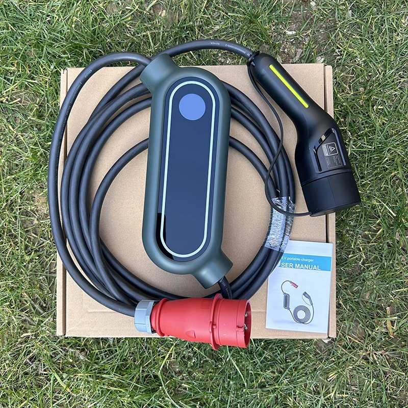 Mode 2 Type 2 Portable AC Ev Car Charger Station Type 2 11kw 22kw 16A 32A Fast 450V AC 3 Phases