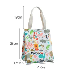 Customized Logo Promotional Reusable Wholesale Small Oxford Fabric Food Insulated Lunch Thermal Cooler Bag