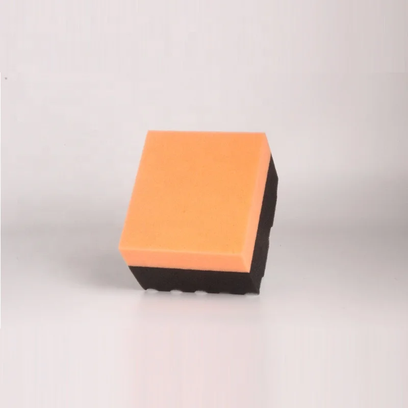 Square wavy Car waxing applicator pad Hand polishing sponge for car care