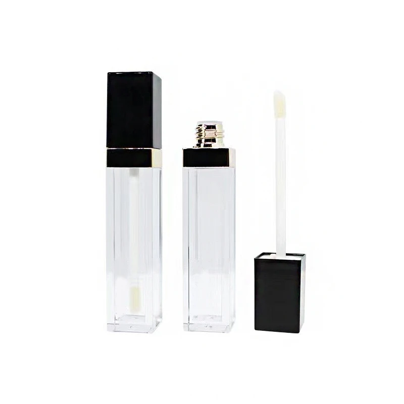 Cosfinity wholesale pink flower lipgloss square 3ml 5ml 10ml containers tubes luxury custom logo bulk private label