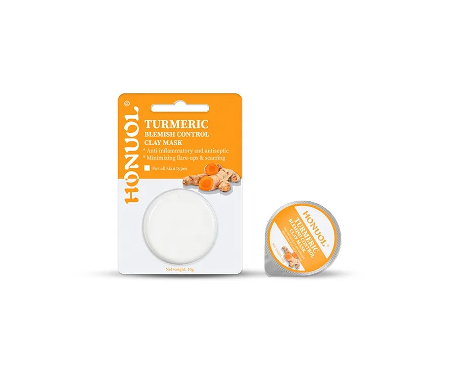 Private Label Custom 10g Automatic Mini-packing Portable Organic Turmeric Blemish Control Clay Face Mask Manufacturer