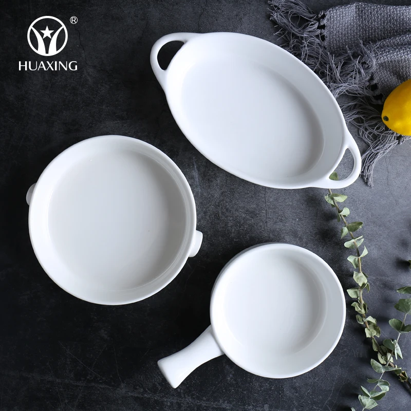 High quality ceramic porcelain bread plates baking dishes trays for kitchen