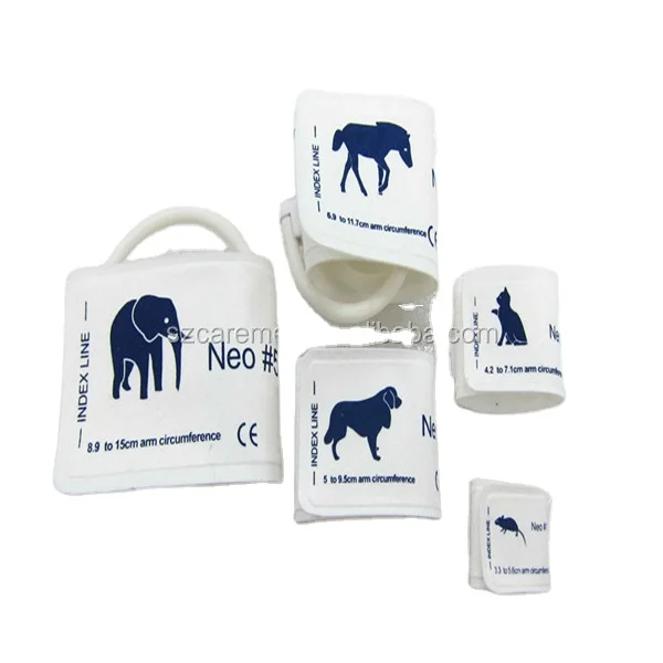 Veterinary 1,2,3,4,5 Disposable Blood Pressure Cuff,Different Size Animal Disposable NIBP Cuff