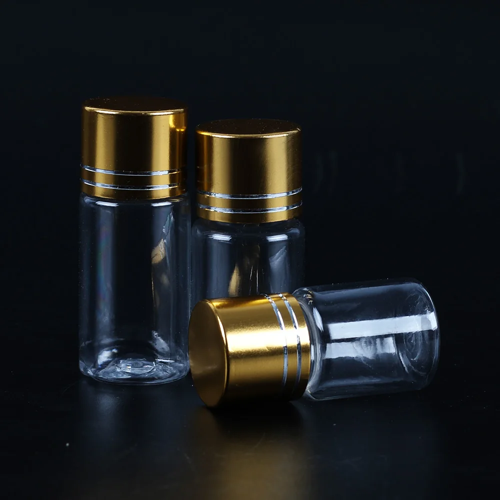 Round transparent bottle cosmetic container packaging plastic bottle health care product granule sub-bottle