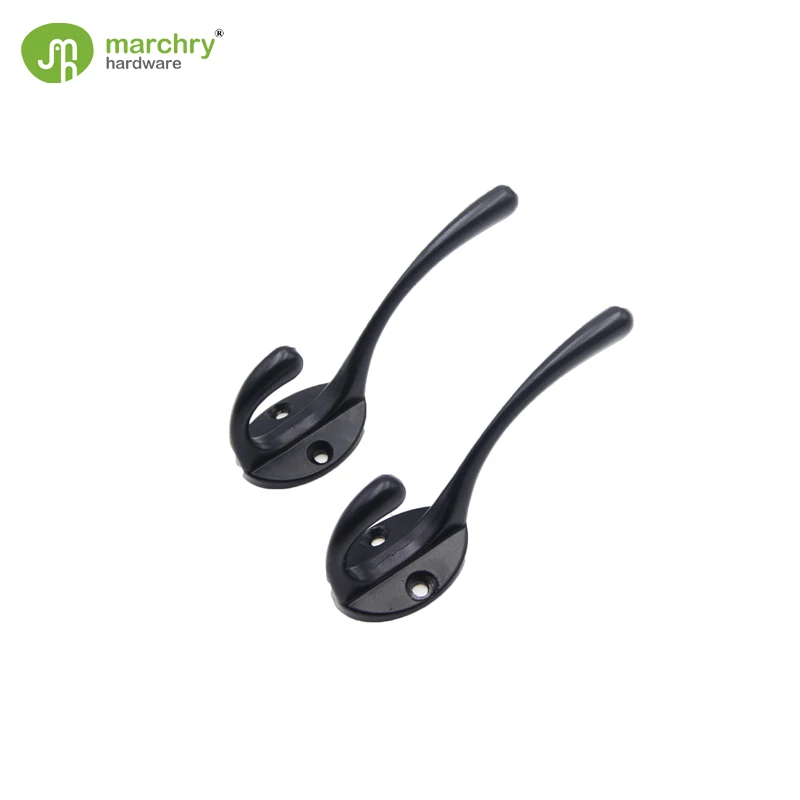 
Hot sale elegant Metal vintage wall mount black rustic clothes hat towel hook 