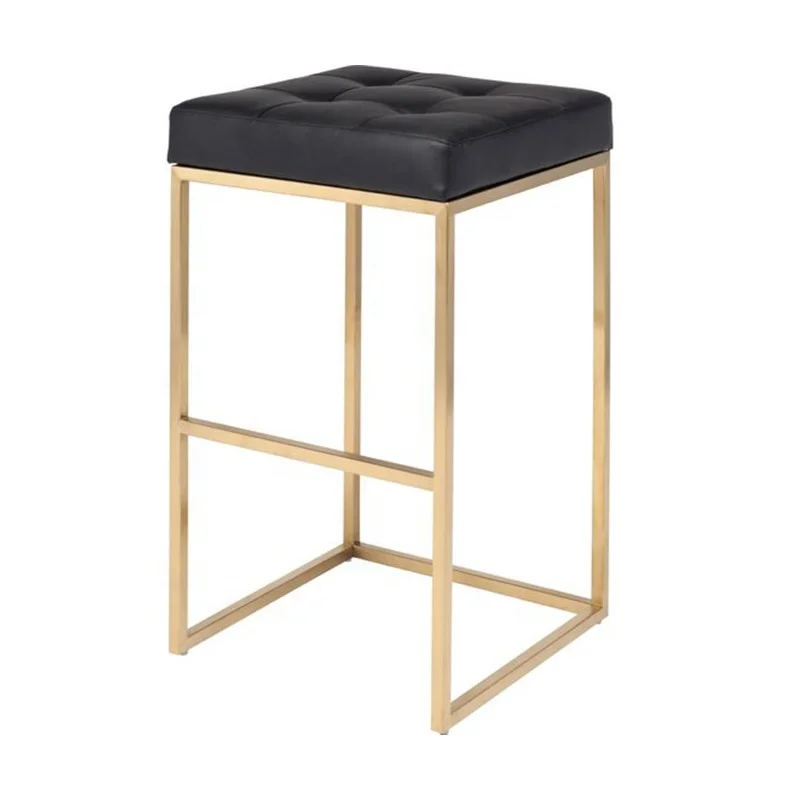 nordic minimalist iron bar stool chair white high bar chairs for kitchen luxury backless bar lounge chair gold base