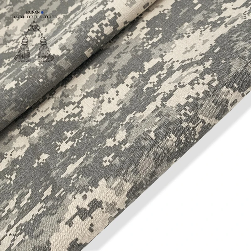 100% cotton UCP urban camouflage printed ripstop fabric for uniform, combat jacket, pants etc