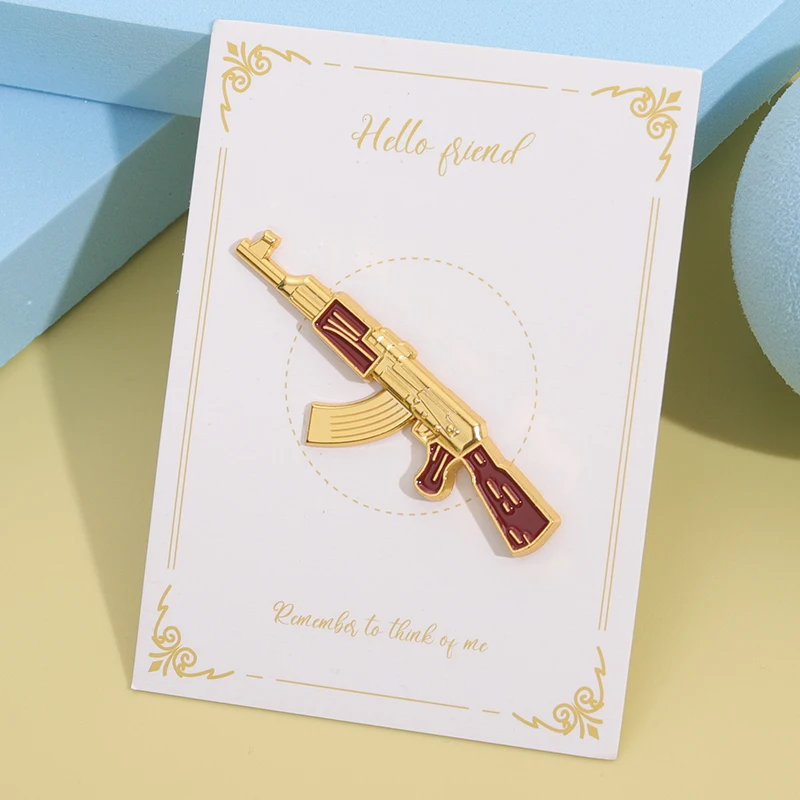 New Era Hat Pins New Era Metal Ornament Gun Hat Pin Enamel Badge Baseball Cap Ornament Gift