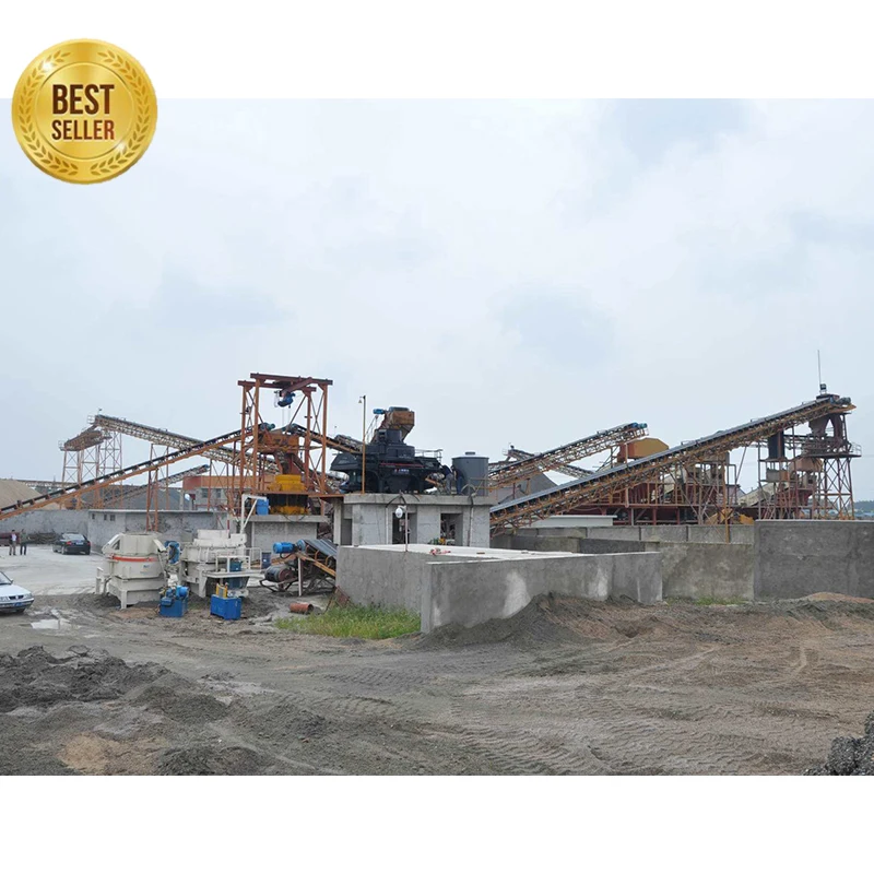 YIHAN Quartz sand stone crusher machine, Complete set Mining crusher equipment, stone crusher 100 tph fixed rock crushing plant