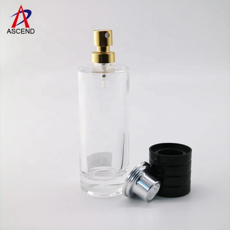 50ml perfume bottle charm classic cylinder glitter luxury spray moroccan perfume bottle clear weight cosmetics with magnetic cap
