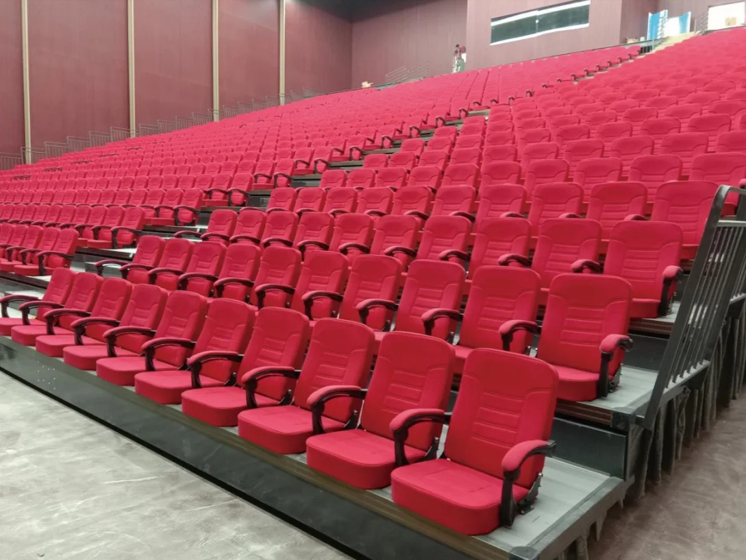 Wholesale Indoor Movable Stadium Telescopic Grandstand Telescopic Bleachers for Sale