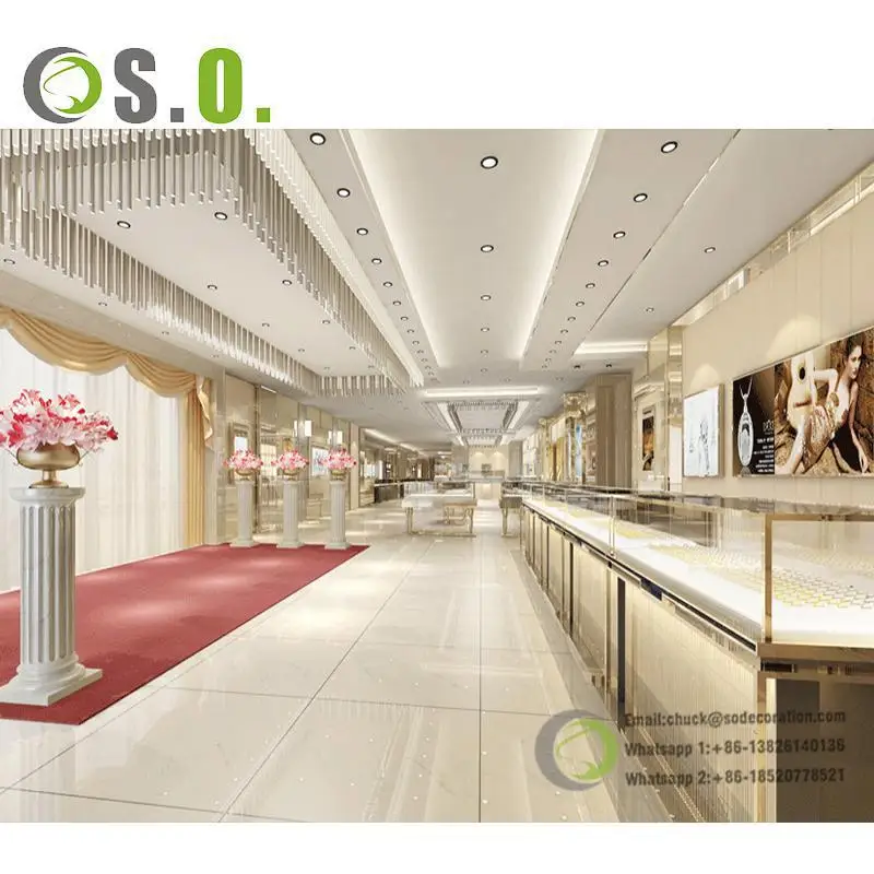 Factory Price High End Quality Jewelry Display Cabinet Wood and Glass Display Showcase