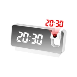 2022 Projection Alarm Clocks Led Digital Mirror Clocks Time Projection Mirror Led Digital Table Alarm Clock for Bedrooms