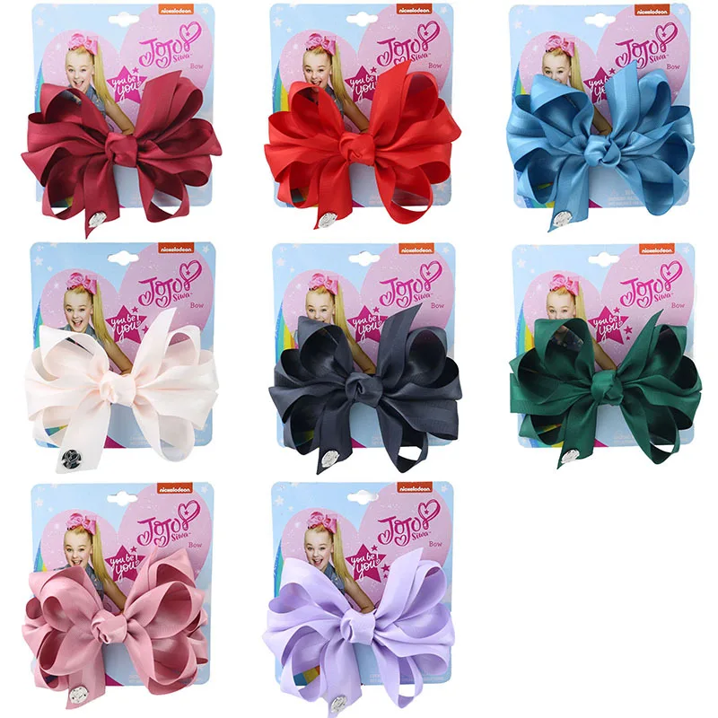 Wholesale High Quality Hsir Clip 5 Inch Beautiful Jojo Siwa Big Bows Hair Accessories Baby Jojo Siwa Hair Bows For Girls Party