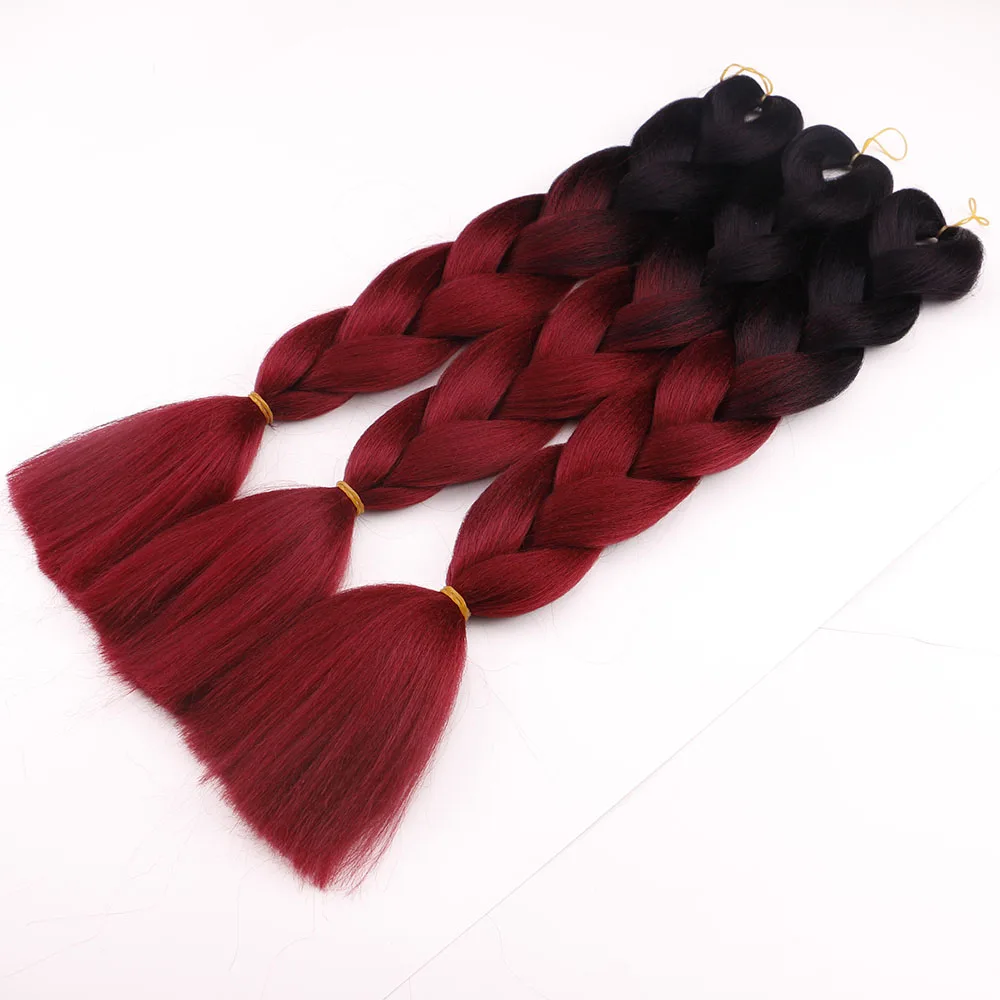 24inch 100g Natural Jumbo Synthetic High-Temperature Deep Wave Fiber Braiding Hair for Women