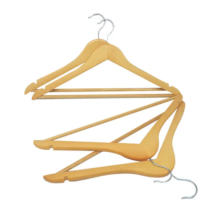 Китайская мода дешевая Высококачественная упаковка одежды белая деревянная вешалка для пальто с золотым крючком