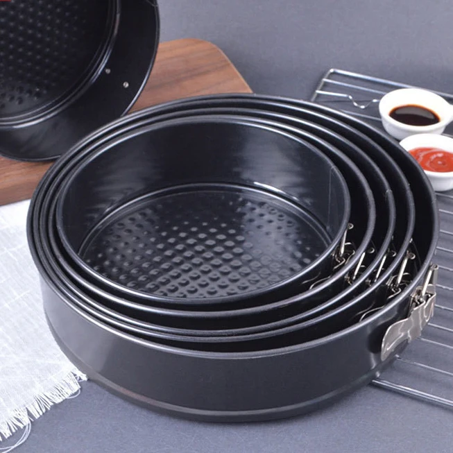 4-12 inch round open bottom cake ring mold 22cmwith lock non-stick mousse honeycomb cake mold household baking pie ring tray set