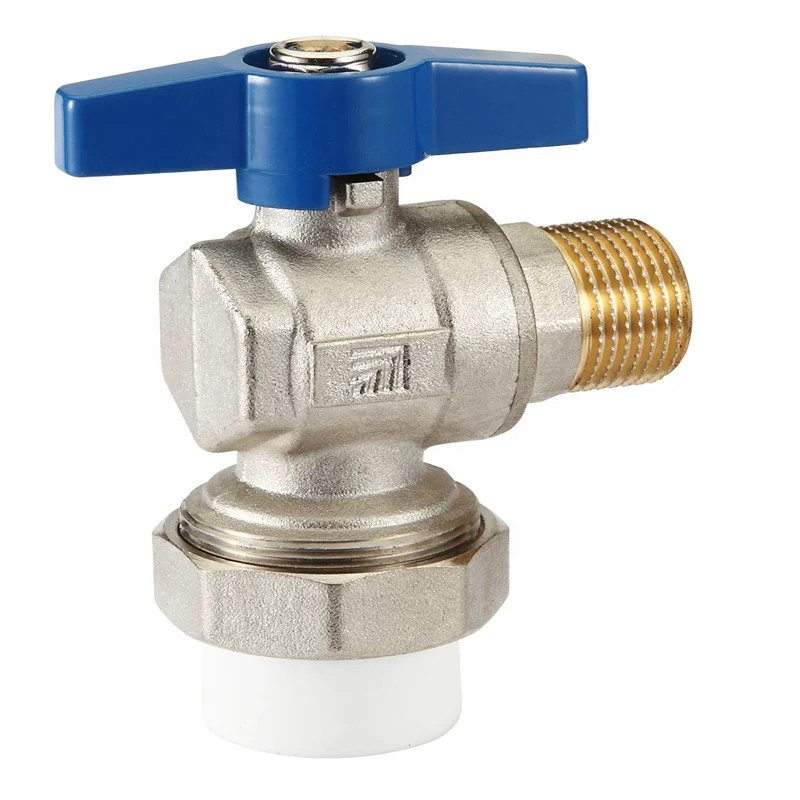 T422 DN20 control  safety female ppr angle thread  brass ball  valve for water