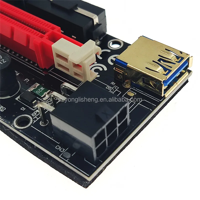 VER009S PCI-E 1X до 16X LER 009 расширитель карты для подъема видеокарты