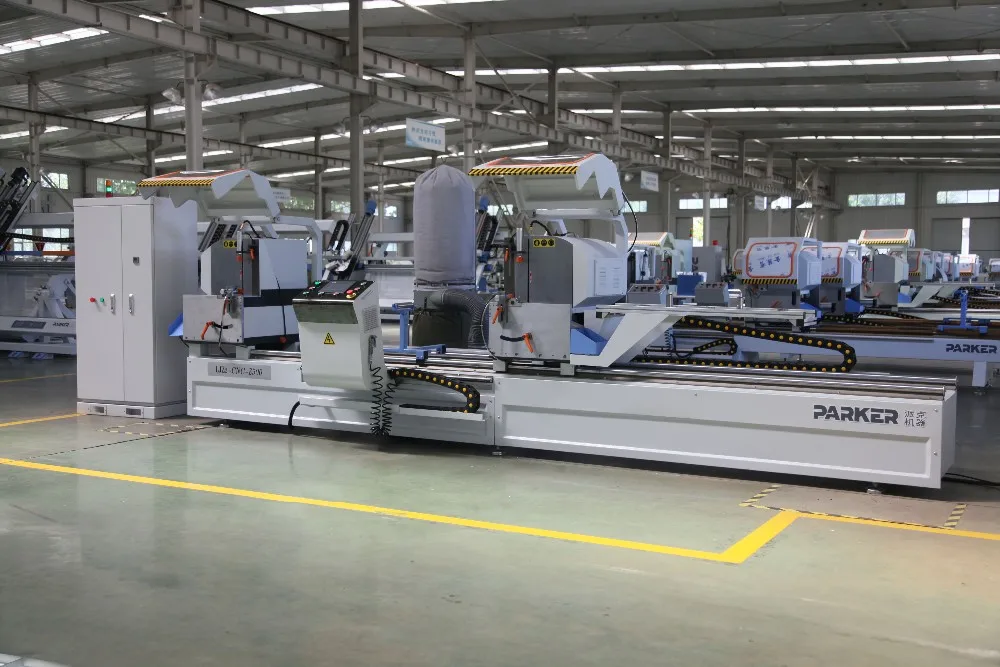 Double Head Cutting Saw Machine for Window and Door Making with High Efficiency