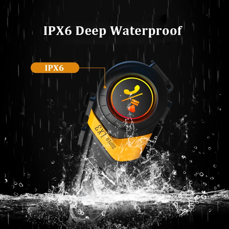 Colorful IPX6 Waterproof Helmet Motorcycle Earphones BT 5.0 Headphones Noise cancelling Wireless Helmet Headset with Microphone