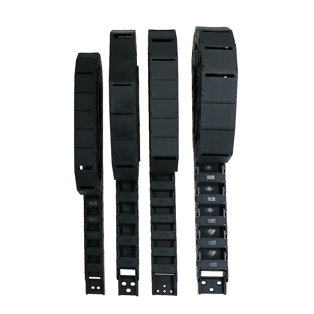 Plastic nylon drag chain reinforced cable trough 18 * 37 bridge machine tool engraving machine threading tank chain track