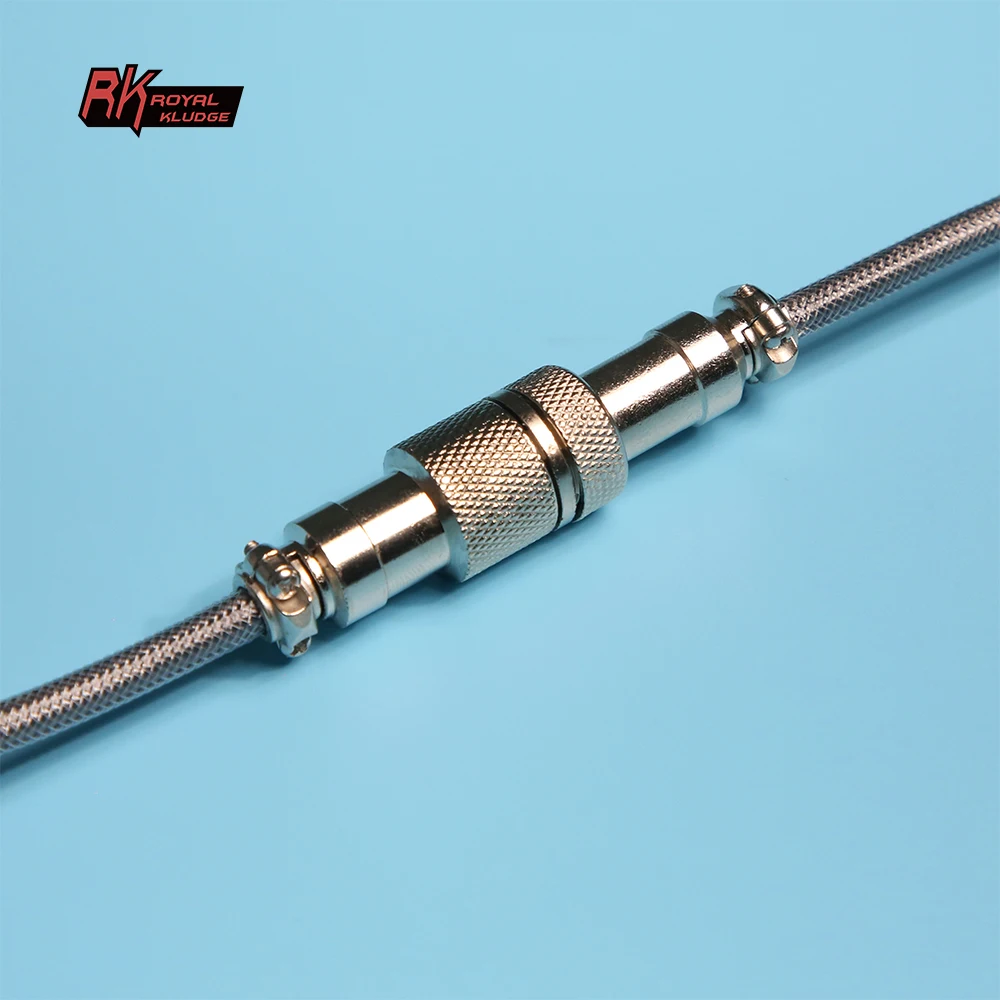 Royal Kludge RK Metal Interface Stretch Aerial Plug USB Type-c DIY Gaming Mechanical Keyboard Coiled Cable