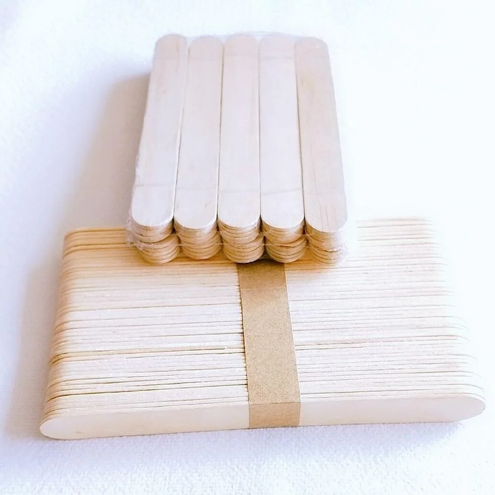 
Biodegradable and disposable wooden waxing spatula for body hair removal 100pcs/bag 