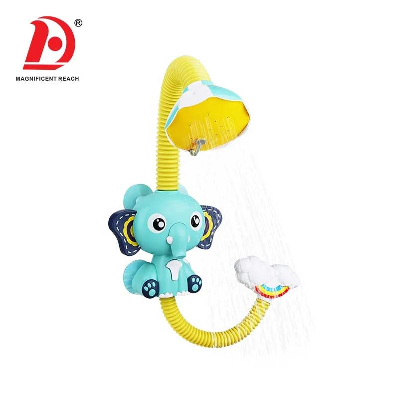 HUADA 2021 NEW Kids Funny Water Spray Game Electric Bath Tub Shower Toy Baby Elephant Sprinkler Bath Toy