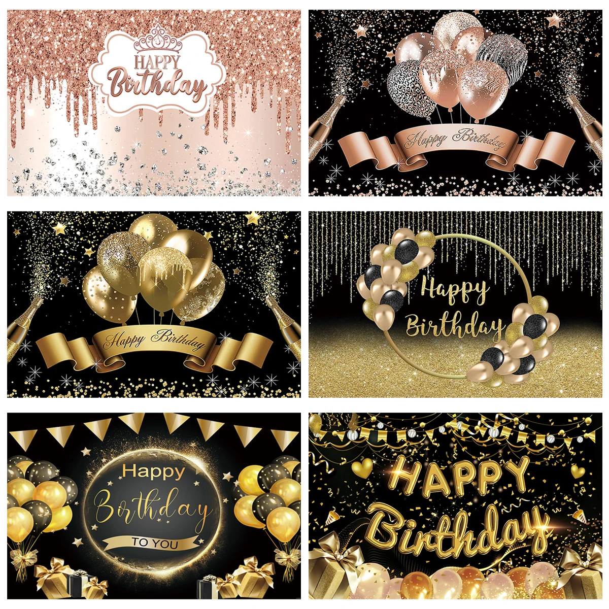 Huiran Custom Party Background Cloth for Happy Birthday Decoration Birthday Banner Photography Backdrop Banner Party Supplier