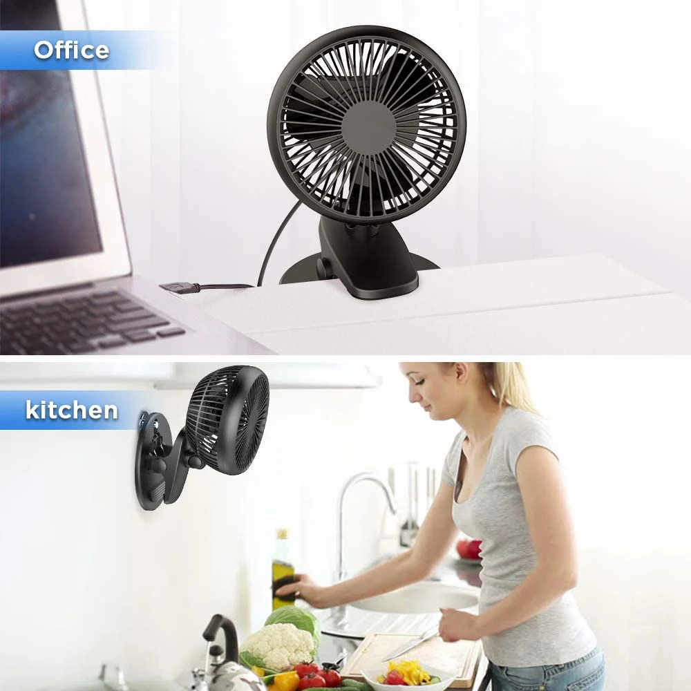 Baby Stroller Cordless Cooling Fan USB Rechargeable Portable Mini Desk Clip Fan Carriage Clamp Fan for Crib Camping Outdoor