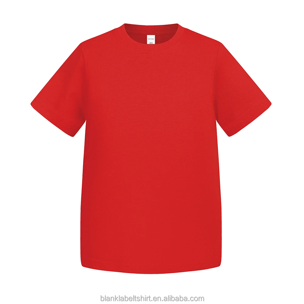 2024 Factory Customized 100% Cotton T-Shirt Cheap round Neck Casual Style Kids Boys Girls Breathable Knitted Fabric Wholesale
