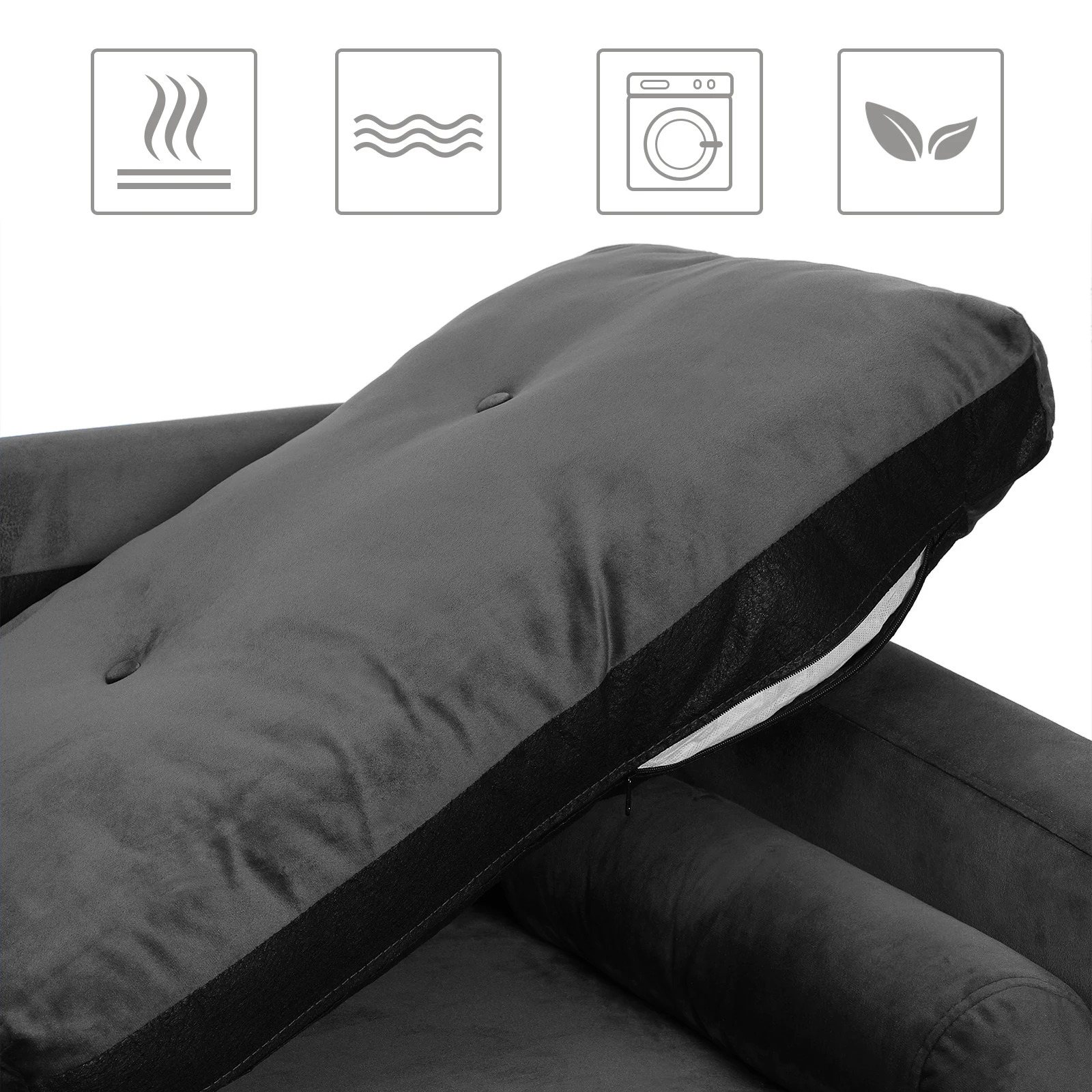 Modern hotel couch velvet cover grey 3 seater living room sofa with gold metal leg for flat small room apartment