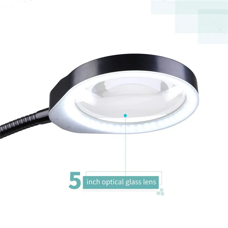 High quality patented  PD-032A led illuminated desktop magnifying glass lamp for soldering