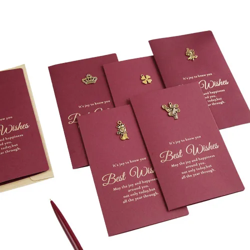 Greeting Gift Card And Envelope Pack Happy Birthday cards Thanksgiving Paper Craft Mothers Day Thank You Cards Custom With Logo