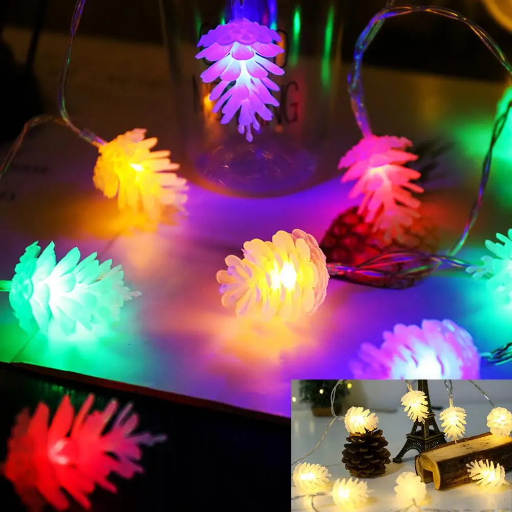 3M 20 LED Pine Cone String Lights Fairy Light for Pineapple Christmas Tree Pendant Valentine Day Wedding Party Decoration